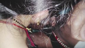 The sister-in-law in the neighbourhood came to my room and me