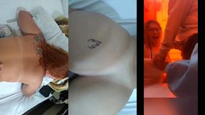 ruiva casada da o cuzinho pro marido corno e depois vai a praia e pega um desconhecido roludo e faz um boquete no banheiro quimico e leva gozada na cara