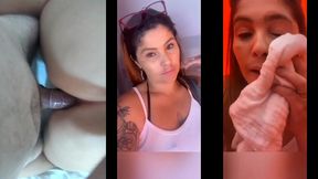 ruiva casada da o cuzinho pro marido corno e depois vai a praia e pega um desconhecido roludo e faz um boquete no banheiro quimico e leva gozada na cara