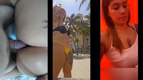 ruiva casada da o cuzinho pro marido corno e depois vai a praia e pega um desconhecido roludo e faz um boquete no banheiro quimico e leva gozada na cara