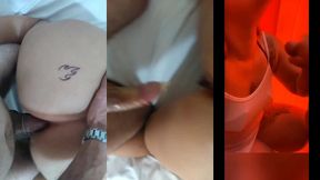 ruiva casada da o cuzinho pro marido corno e depois vai a praia e pega um desconhecido roludo e faz um boquete no banheiro quimico e leva gozada na cara