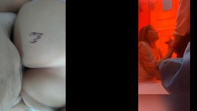 ruiva casada da o cuzinho pro marido corno e depois vai a praia e pega um desconhecido roludo e faz um boquete no banheiro quimico e leva gozada na cara