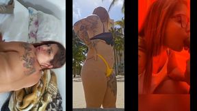 ruiva casada da o cuzinho pro marido corno e depois vai a praia e pega um desconhecido roludo e faz um boquete no banheiro quimico e leva gozada na cara