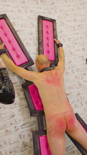 Spanked, Whipped, and Humiliated Dominatrix Duo's Punishment