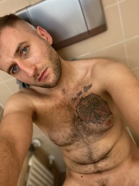 Wanking off before shower