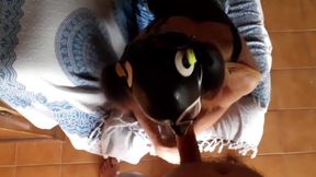 Masked skinny latina milf blowjob deepthroat POV view