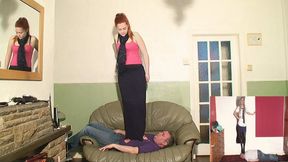 Sophie Walks All Over Her Slave With Her Flat Sandals