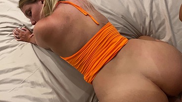 Fucking my horny stepmom in hotel room while is away