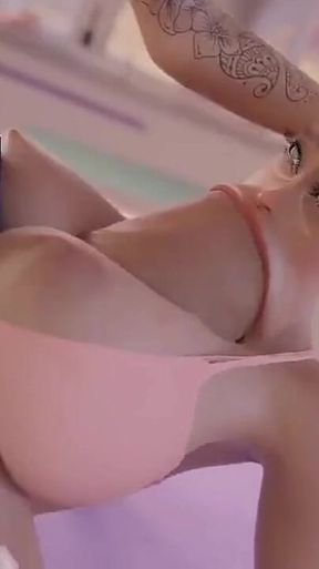 Futa Sexy Shemale Deepthroat Blowjob Skinny Slut in Gym