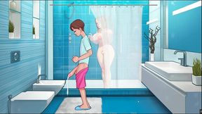 sexnote [d. note rule 34 hentai game pornplay ] ep.5 caught masturbating in the bathroom by my best friend s mom