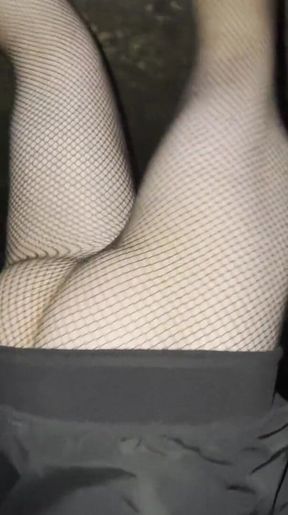 Night walking in pantyhose close road teen hot boy flash no pants