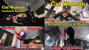 Cat Woman & Harley Quinn Giantess Feet & Vore Compilation 4K POV