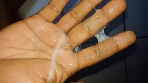 My dick came out a lot of sperm cups on my hands