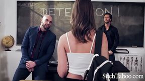 Teen Student Befriends Principal And Professor'_s Cock