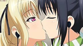 Yuri kissing shop girls