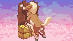 Furry game Cloud Meadow Furry centaur monster with huge creampie