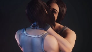 Clothed Muscke Lesbian Standing Pussy Rubbing