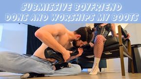 Sub BF dons and worships my boots