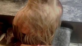 influencer invites guy from tinder to her apartment and cheats on her boyfriend. german blonde babe amberriley goes wild with tinder date: blowjob, raw fuck, and creampie.
