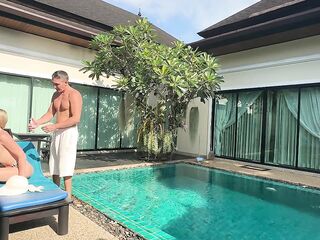 Slutty mother I'd like to fuck screwed her pool cleaner