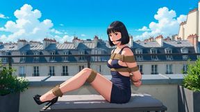 My Wife Enjoys Rooftop Bondage Gagged Tied Loving Every Moment