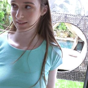 Tall teen Hazel fucks an older guy in multiple positions