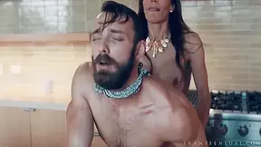 Latina Trans Girl Fucks A Stud In Kitchen