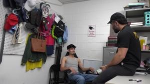 A Captive Artist's Humiliation at the Hands of Security