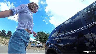 Skye Blue - Pantyless Outdoor Up the Skirt HD