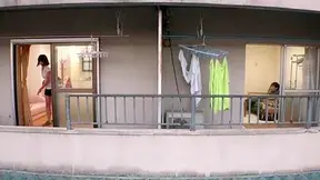 Naughty Japanese Neighbors' Steamy Encounter Excites Curious Housewife
