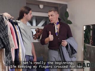 DADDY4K. My Dad is interviewing my Girlfriend during the time that that guy bangs her
