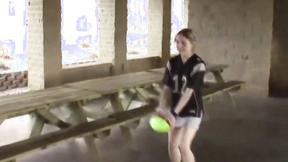 ”Kitty Karsen Outdoor nude rubbing muff hard”