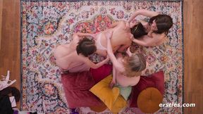 Amateur German foursome shares hot lesbian passion