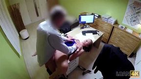 LOAN4K Blonde comes to loan agency and has wild sex for cash