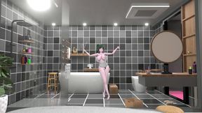 St. Louis Bathroom Undress Dance Hentai Tell Me Song Azur Lane Mmd 3D Soft Green Hair Color Edit Smixix