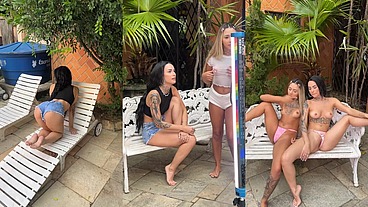 Behind the scenes of naked photoshoot in Brazil