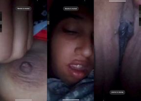 Pakistani Step Cousin Masturbating her  Pussy and showed boobs