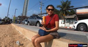 Amateur Thai teen having fun with millionaire boyfriend