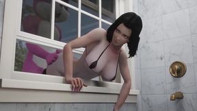 furry anal on the window