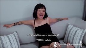 4k - Goth girl Nicole tries out the casting couch