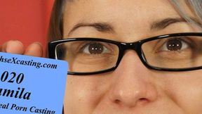 ”Hippie babe at her first porn casting”