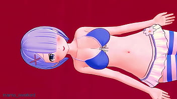 Rem wearing bikini and high socks