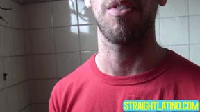 Hairy dude Willy licks every drop of my luscious cum after sucking my cock