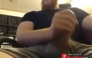 Beefy big ginger bear cums hard