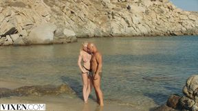VIXEN - Kendra Sunderland passionate sex on a beach