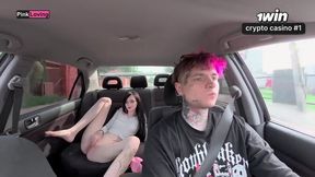 Naughty taxi ride leads to wild solo mast and car hookup