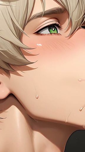 Shredded Twink Athlete Deepthroat Blowjob with Saliva Dripping