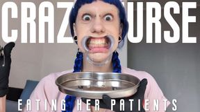 Crazy giantess nurse' eating her patients