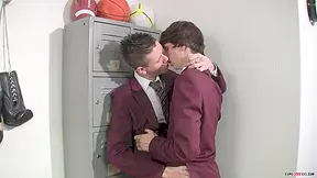 Jesse Jenkins And Lloyd Adams In Students 18+ Smoking Pole In The Locker Room