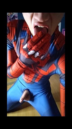Spidey playing with himself